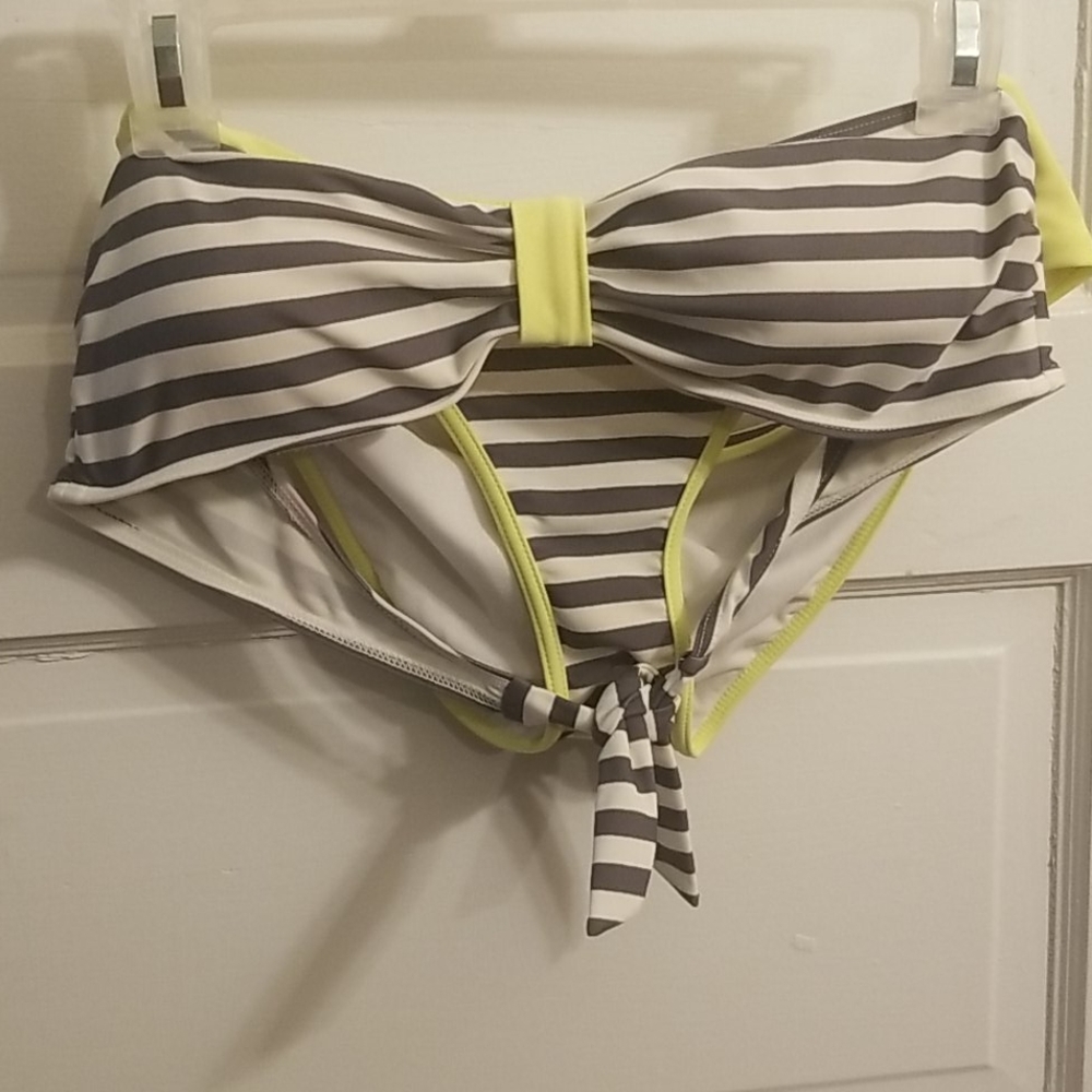 Womens strapless top bikini set medium